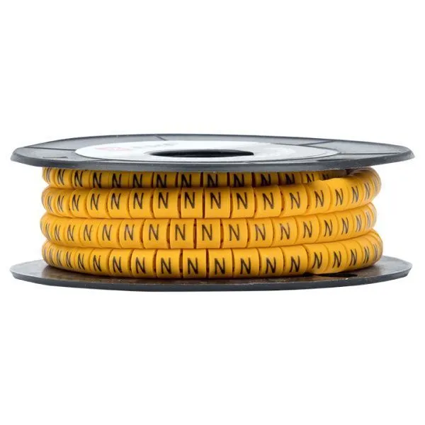 Маркер кабельный 6,0 мм2 "N" (350 шт.) (ЕС-3) EKF