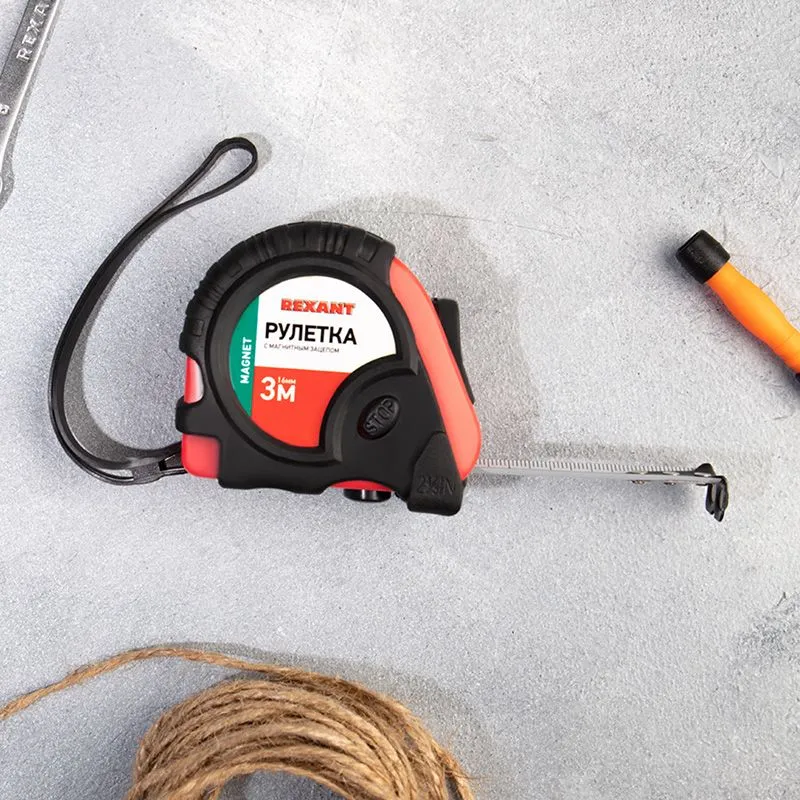 Рулетка измерительная Профи прорезиненный корпус, магнитная, 3м х 16мм REXANT - Фото 2