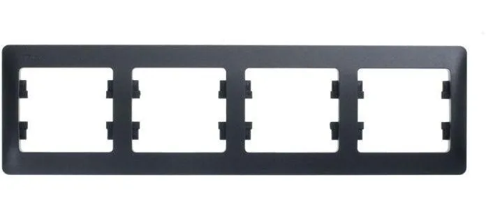 Рамка 4-м Glossa горизонт. антрацит SE GSL000704