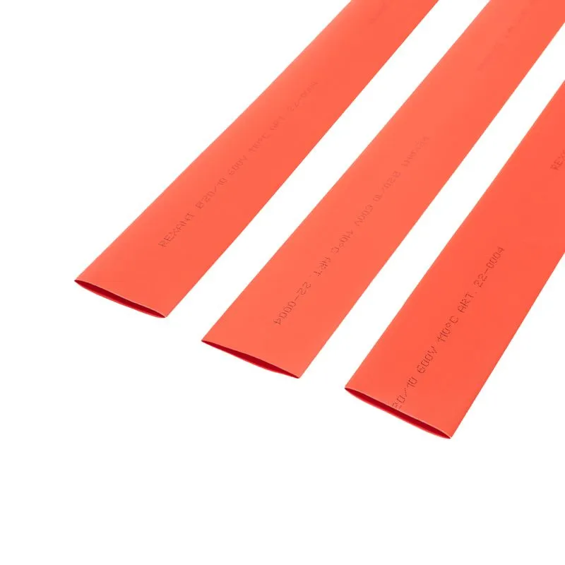 Трубка термоусаживаемая ТУТ нг 20,0/10,0мм, красная, упаковка 10 шт. по 1м REXANT - Фото 3