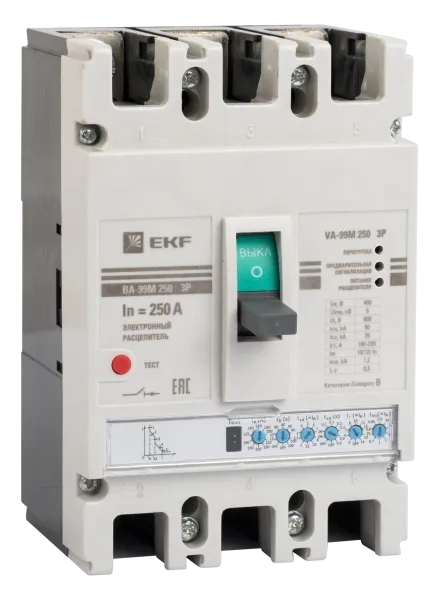 ВА-99М 630/630А 3P 65кА с электронным расцепителем EKF