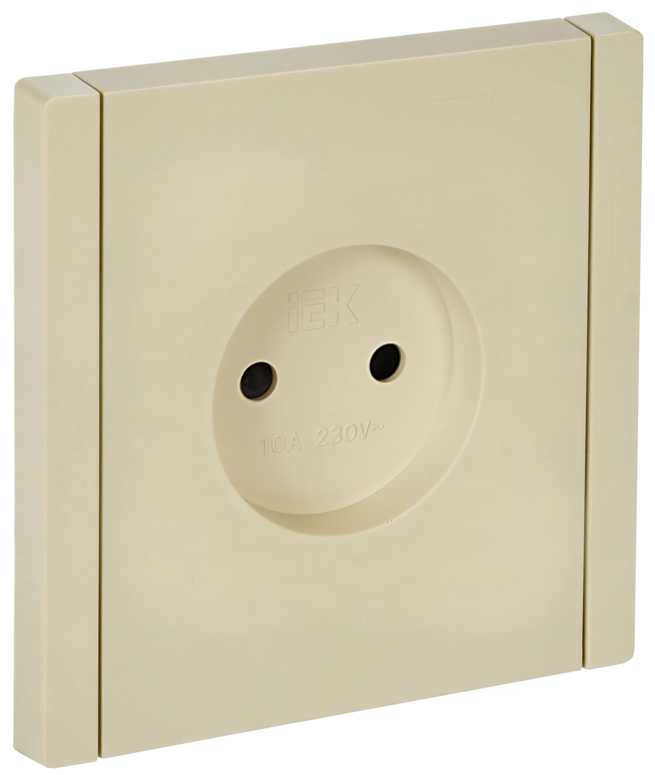 FORTE&PIANO Розетка 1-местная без заземления с защитными шторками винтовое крепление 10А FP417 ваниль IEK