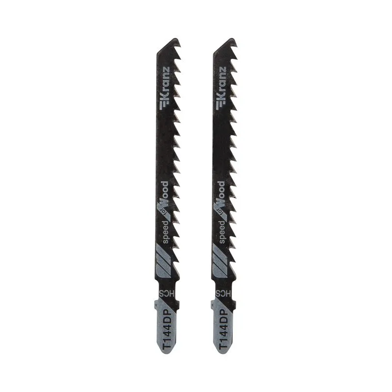 Пилка для электролобзика по дереву T144DP 100 мм 6 зубьев на дюйм 8-60 мм (2 шт./уп.) Kranz KR-92-0317