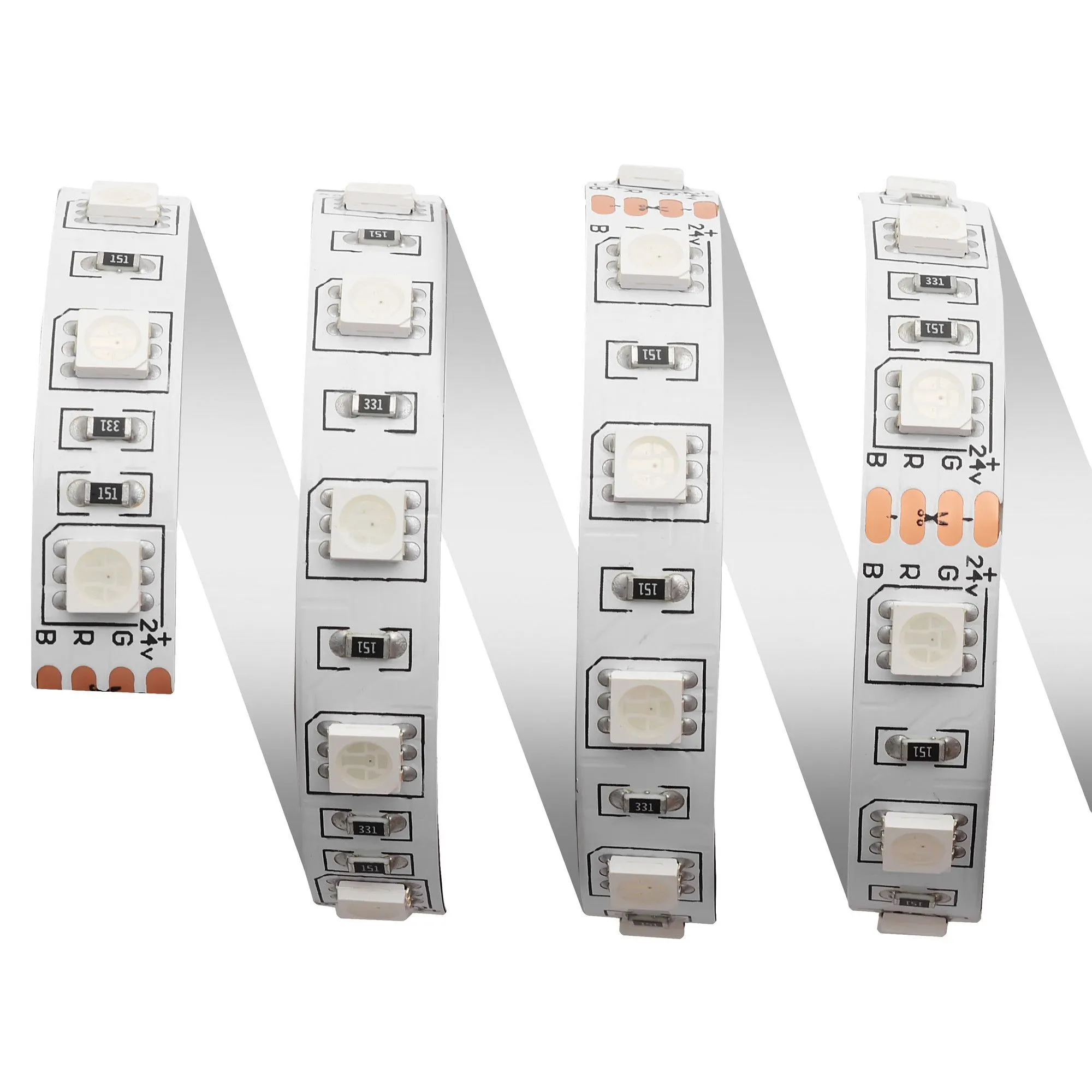 Лента светодиодная smd5050 60д/м 24В IP20 5м RGB Apeyron - Фото 5