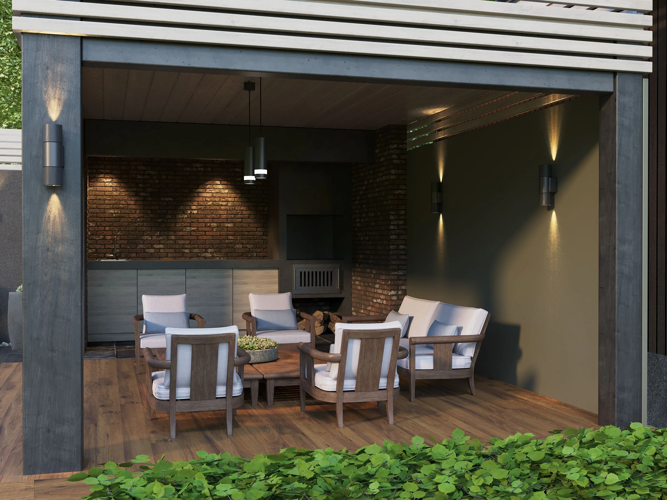 LIGHTING Светильник уличный 5113 настенный под лампу 2хGU10 IP65 серый IEK - Фото 6