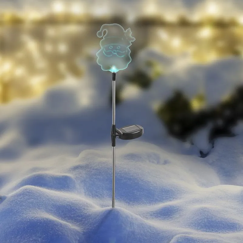 Светильник грунтовый Добрый Санта RGB, с солнечной панелью и аккумулятором LAMPER - Фото 2