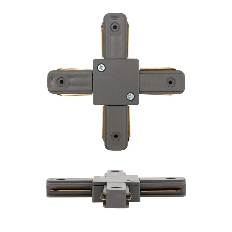 Коннектор для однофазного шинопровода X-образный серый REXANT - Фото 2