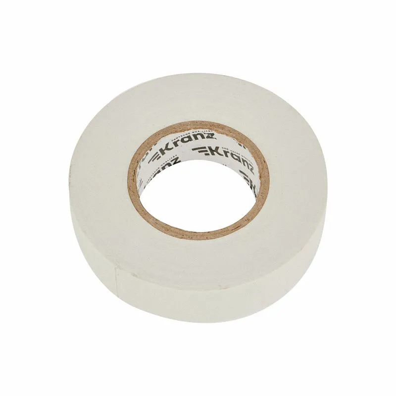 Изолента ПВХ профессиональная, 0,18х19мм, 20м, белая KRANZ - Фото 4