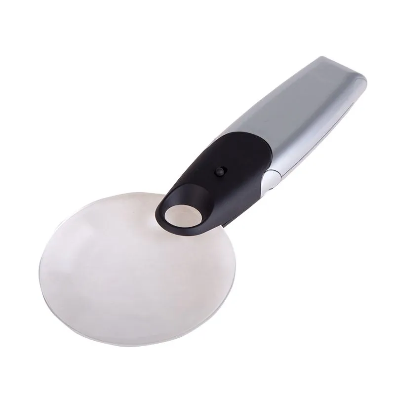 Лупа ручная безрамочная, увеличение 2х/6х, ø90мм, с подсветкой LED, трансформер-подставка REXANT 12-0408