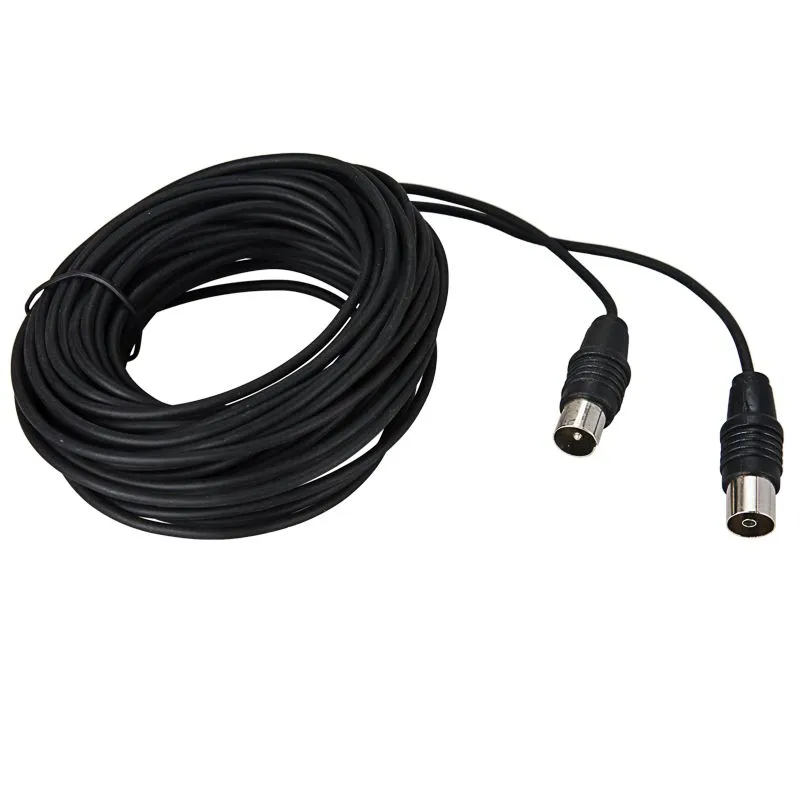 ВЧ-кабель, ТВ-гнездо - ТВ-штекер, 3м, черный REXANT - Фото 2