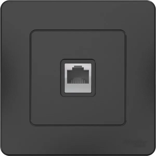 Розетка компьютерная 1-м СП Blanca RJ45 кат.5E антрацит SE BLNIS045006 - Фото 3