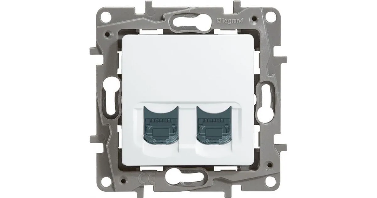 Etika - Розетка 2хRJ-45 UTP CAT5E  8конт.  (белый) 672255ПП