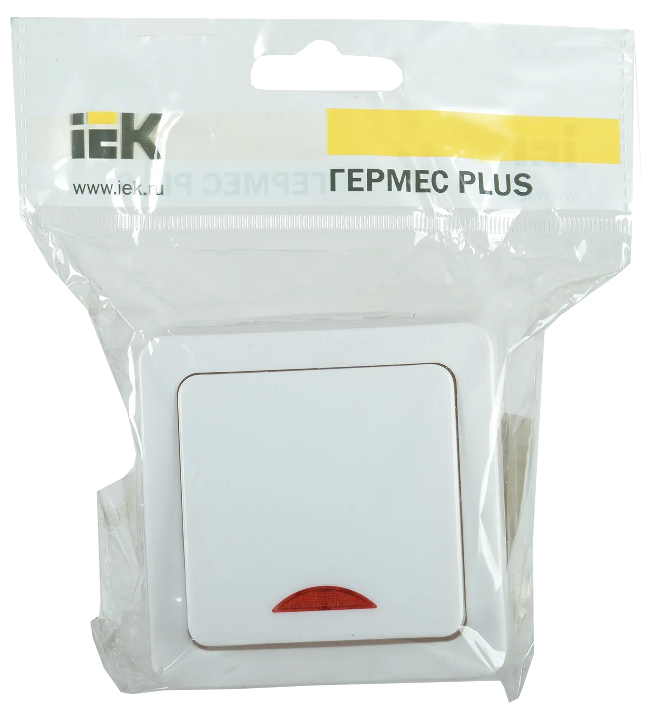 Выключатель 1-клавишный для открытой установки с индикацией ВС20-1-1-ГПБ IP54 ГЕРМЕС PLUS (цвет клавиши: белый) IEK - Фото 2