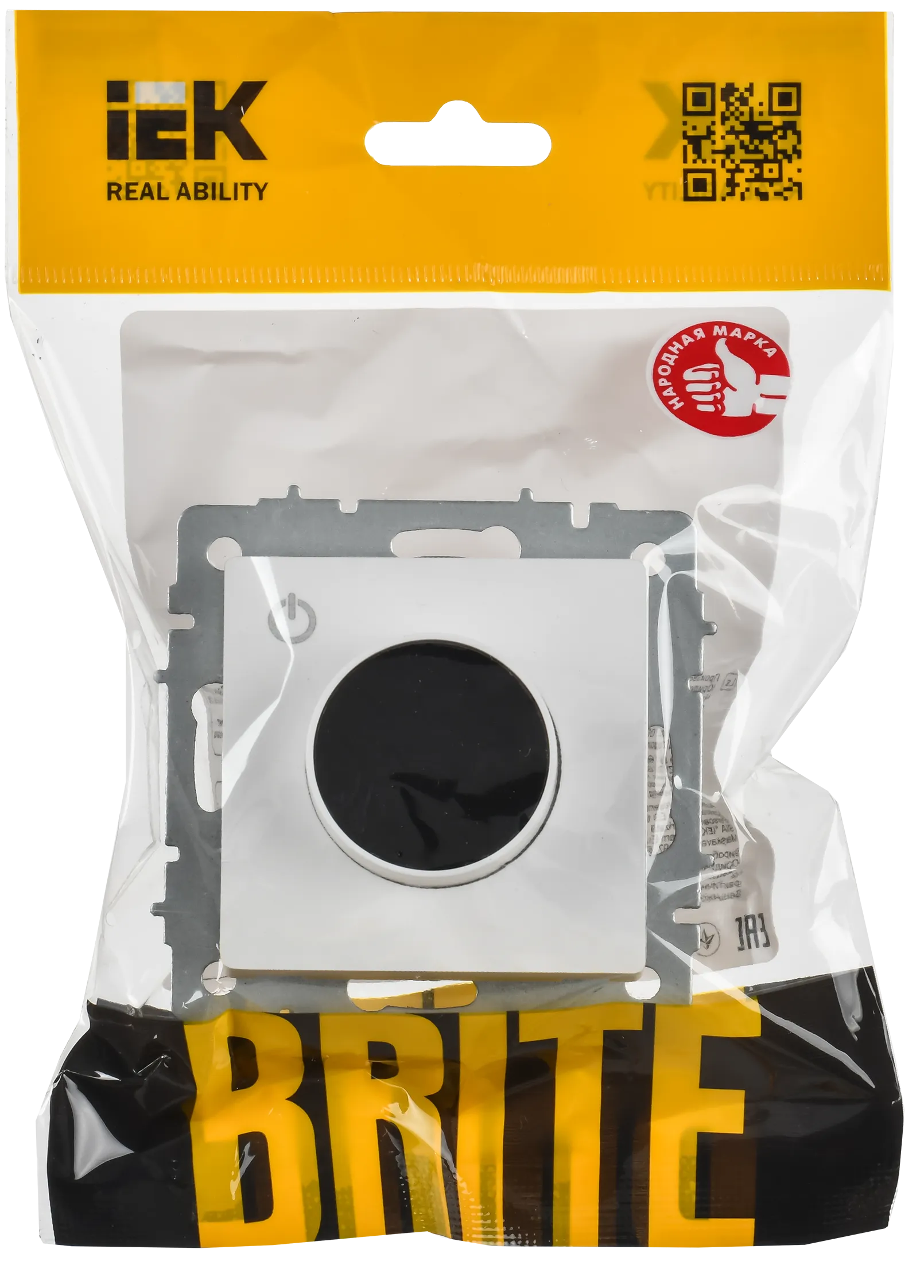 BRITE Термостат электронный с индикацией ТС10-1-БрАБ арктический белый IEK - Фото 2