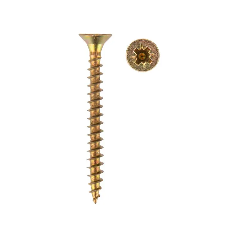 Саморез универсальный 4,0х40 мм, желтый цинк, пакет (800 шт/уп) KRANZ - Фото 2