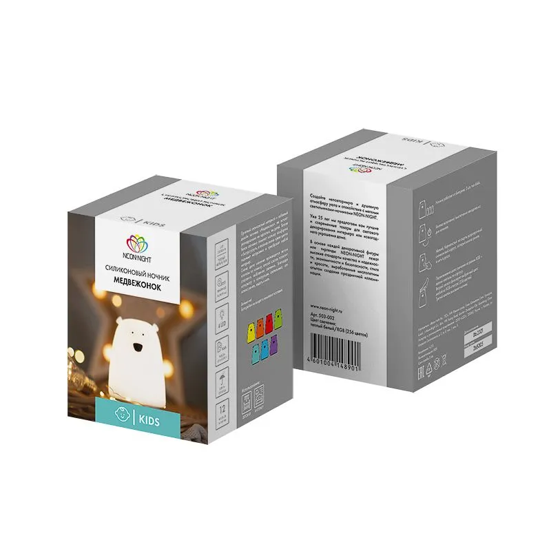 Силиконовый ночник Медвежонок - Фото 4
