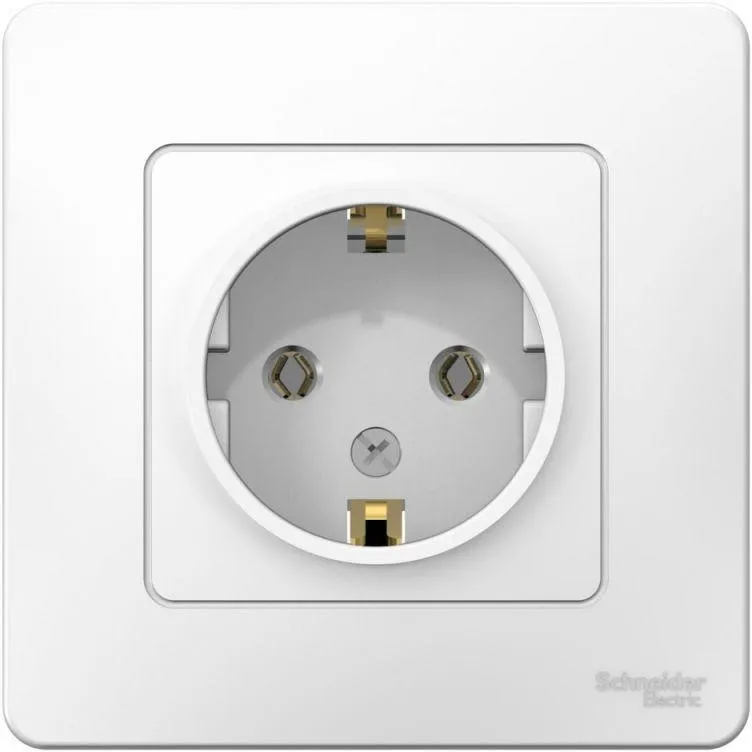 Розетка 1-м СП Blanca 16А IP20 250В с заземл. без защ. шторок бел. SE BLNRS001011 - Фото 3