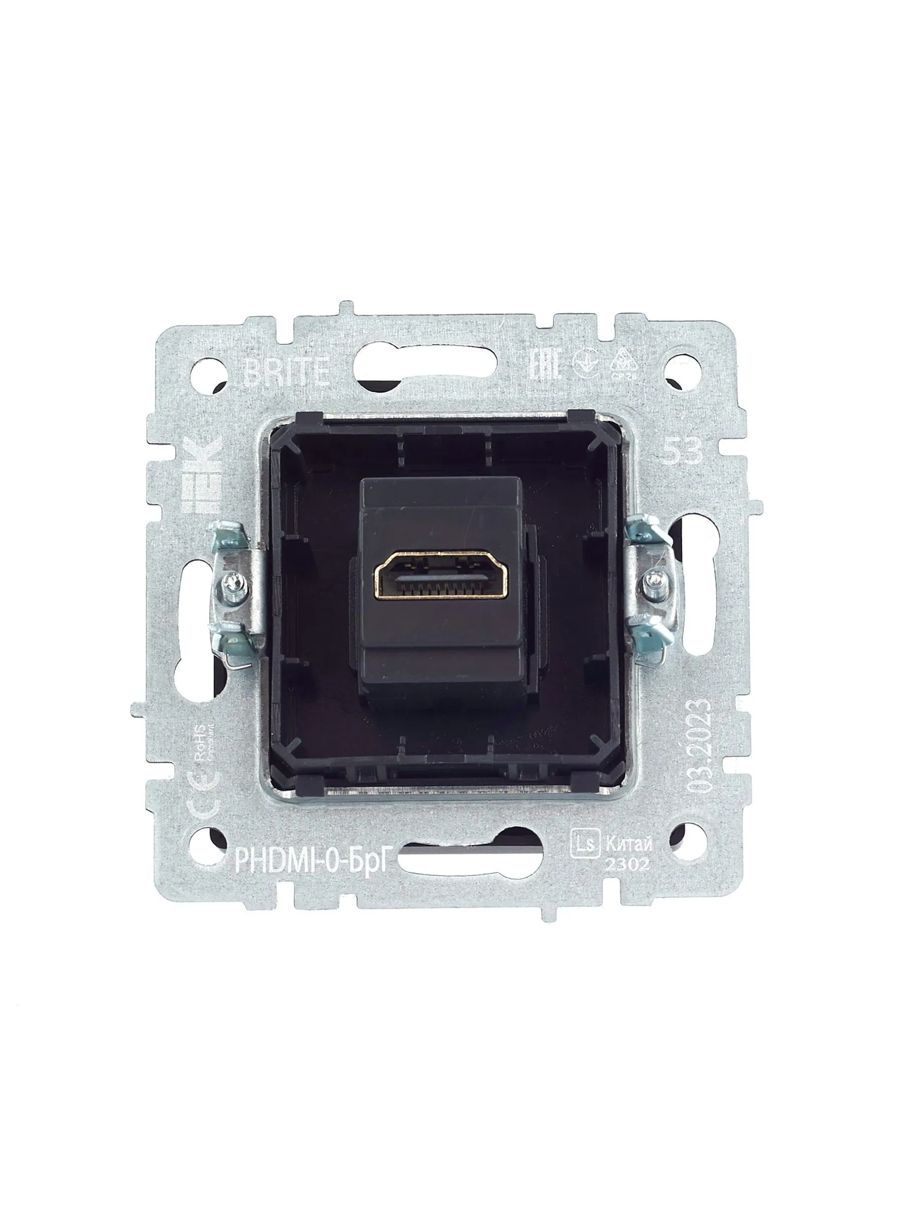 BRITE Розетка HDMI РHDMI-0-БрГ графит IEK - Фото 7