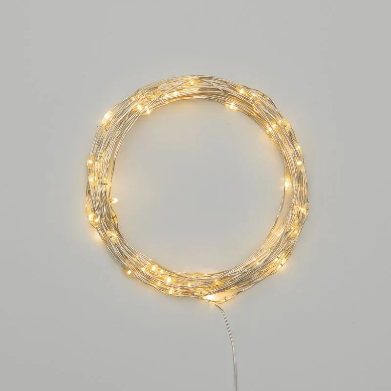 Гирлянда Роса 10 м, 100 LED, USB, теплое белое свечение NEON-NIGHT 315-976