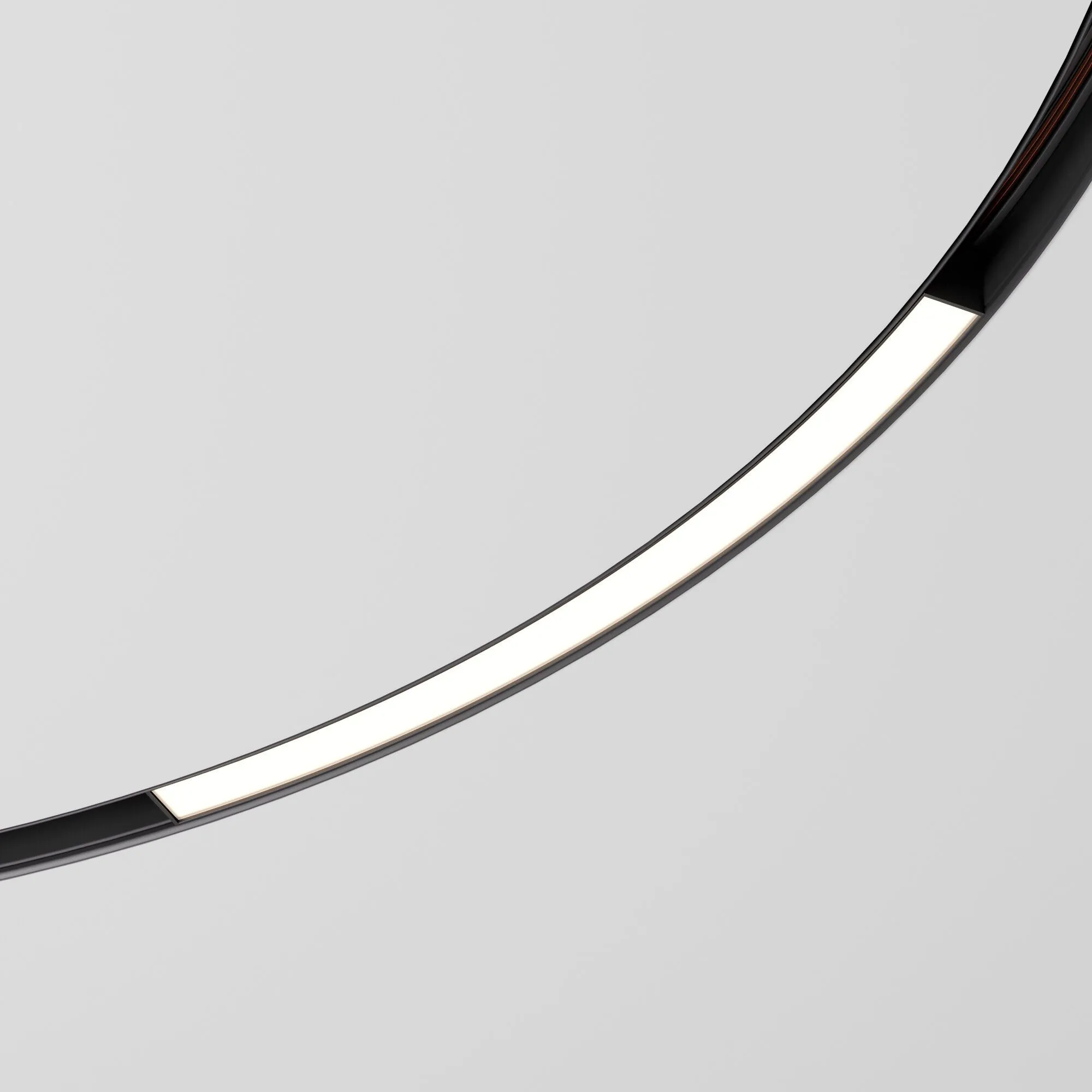 Slim Magnetic Трековый светильник для радиусного шинопровода 16W 4200K Planar чёрный Ø 1200мм