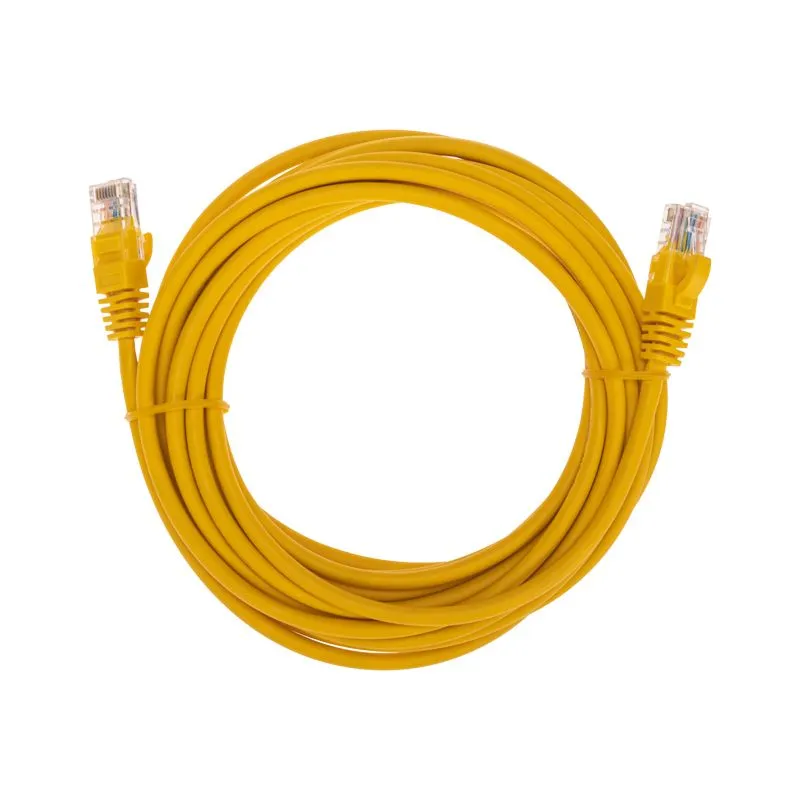 Патч-корд U/UTP, CAT 5e, RJ45-RJ45, 26AWG, LSZH, желтый, 5м REXANT