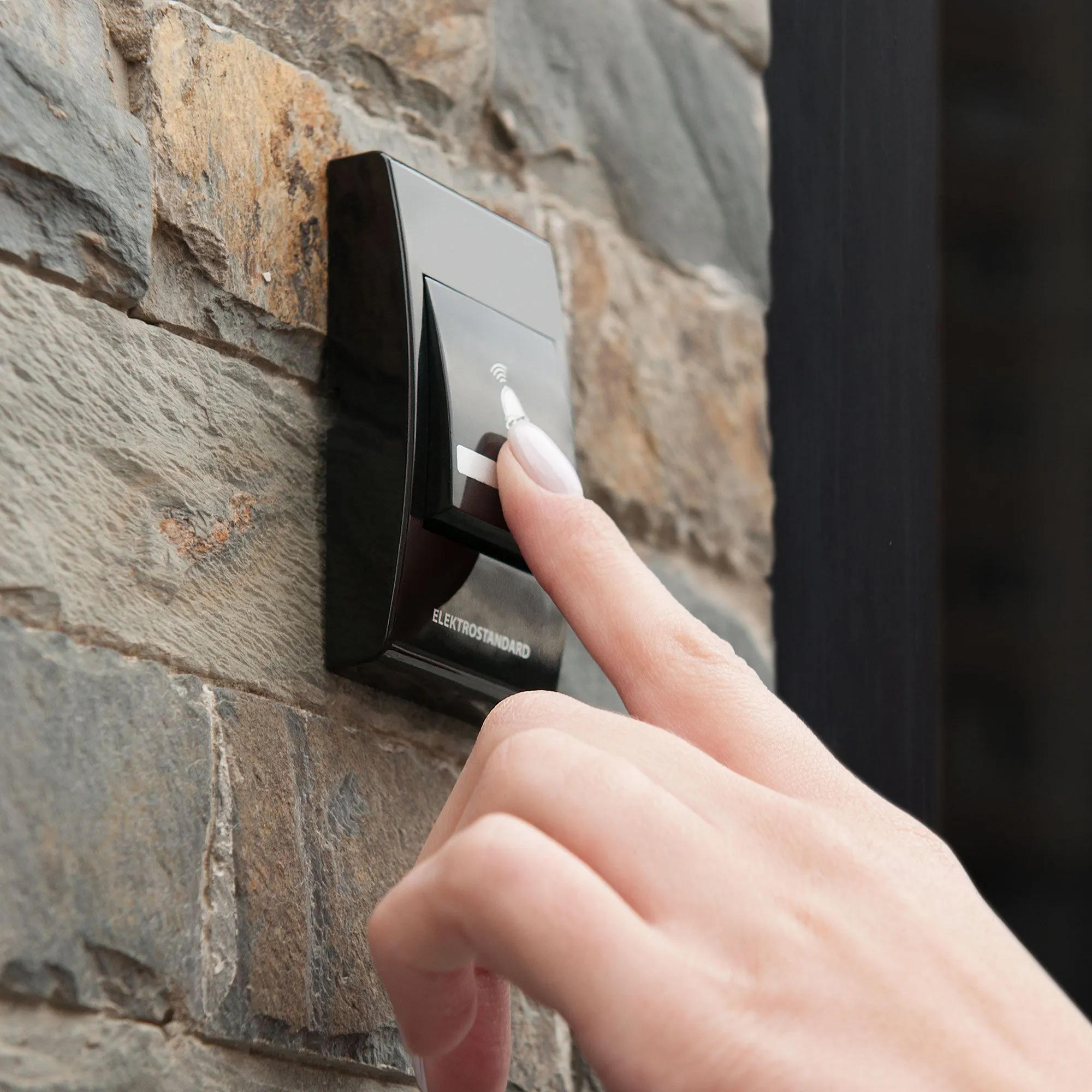 Звонок беспроводной 36M IP40 DBQ22M WL черный Elektrostandard - Фото 2