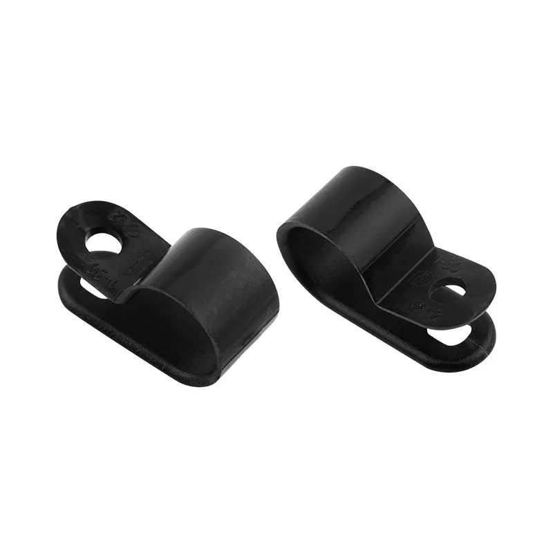 Скоба под винт 12мм, черная (50 шт/уп) REXANT 07-4412-1