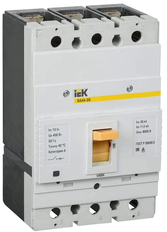 Выключатель автоматический ВА44-39 3Р 500А 35кА IEK
