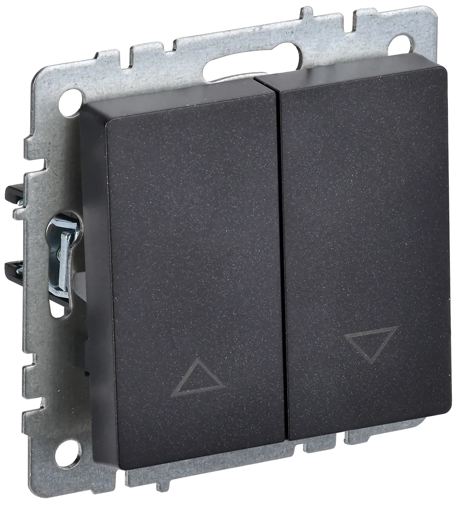 BRITE Выключатель жалюзи 10А ВС10-1-5-БрЧ черный IEK BR-V15-0-10-K02