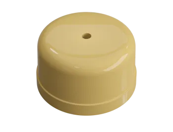 Коробка распределительная пластиковая D80мм, высота 43мм, IP20, цвет -песочное золото, УСАДЬБА, ТМ "