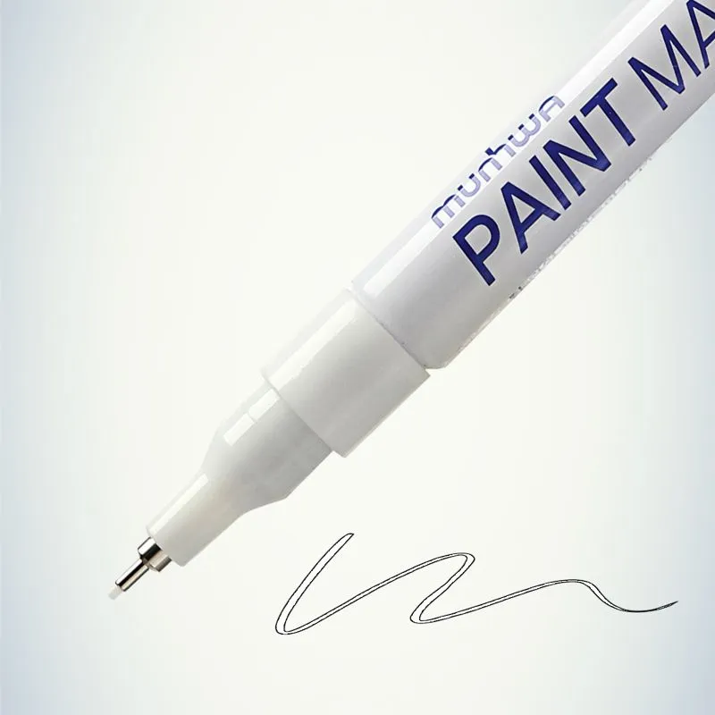 Маркер-краска Extra Fine Paint Marker 1мм, нитрооснова, белый MunHwa - Фото 2