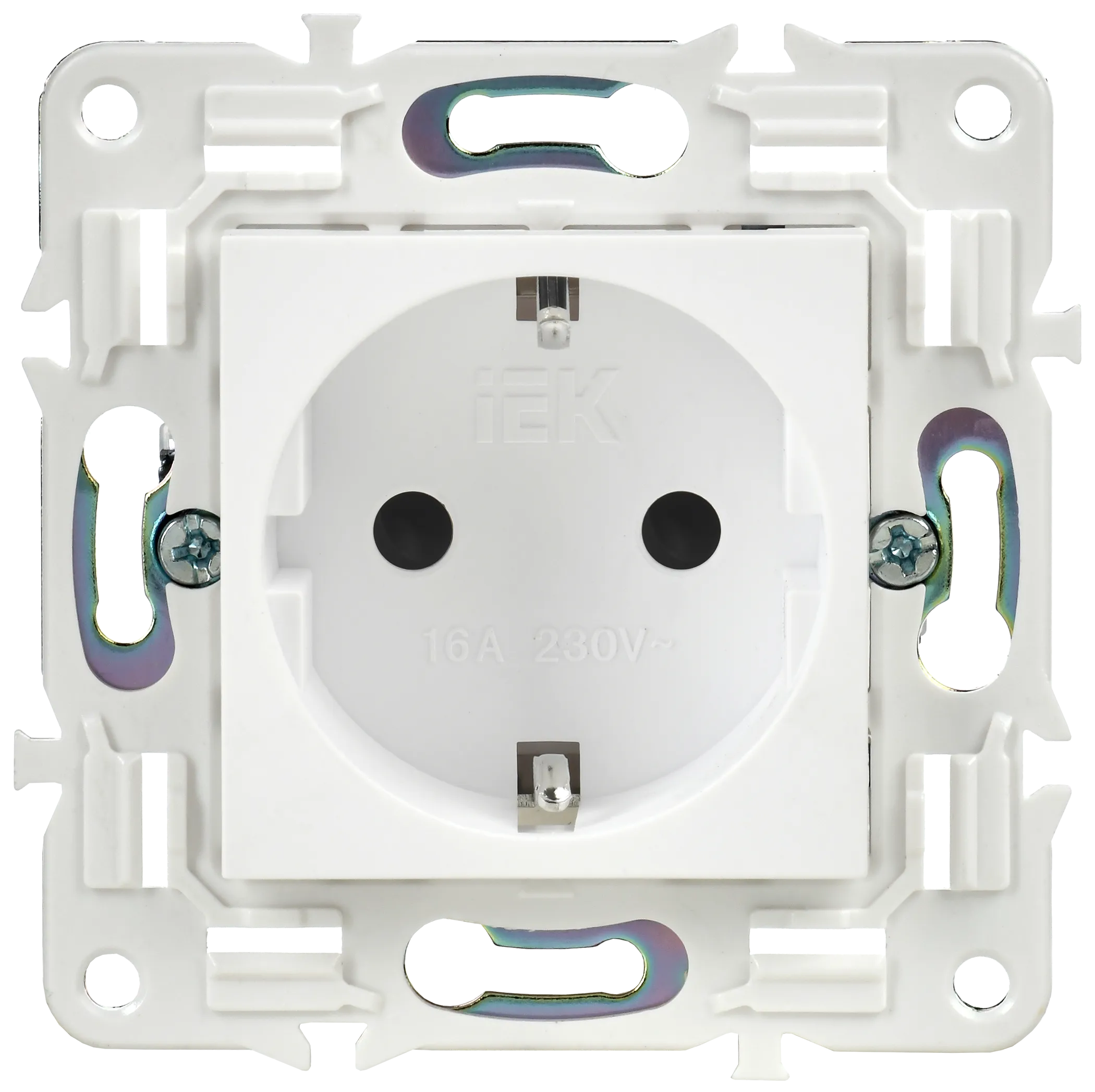 SKANDY Розетка с заземлением с защитными шторками 16А SK-R04W арктический белый IEK - Фото 3