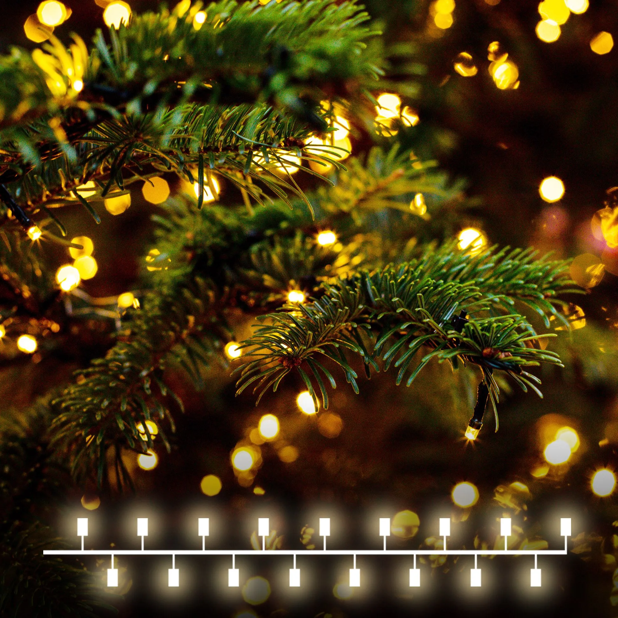 Гирлянда нить "Мишура" теплый белый 5м IP20 400-004 Elektrostandard Eurosvet