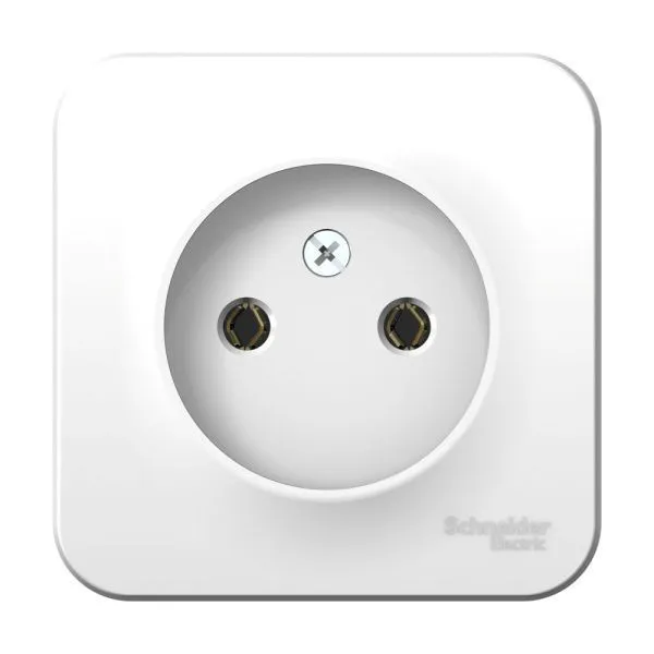 Розетка 1-м ОП Blanca 16А IP20 250В без заземл. без защ. шторок с изолир. пластиной бел. SE BLNRA000111