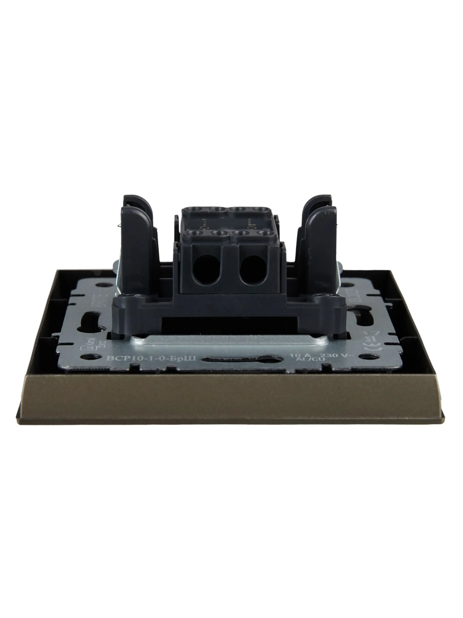 BRITE Выключатель 1-клавишный 10А в сборе ВСР10-1-0-БрШ шампань IEK - Фото 7