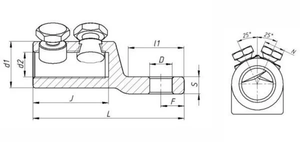 Наконечник болтовой 3НБВ-4-005 (300/400) ЗЭТАРУС - Фото 2