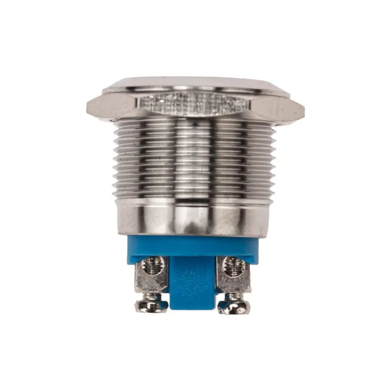 Кнопка антивандальная Ø19 Б/Фикс (2с винт) OFF-(ON) плоская (PBS-28В-2) REXANT - Фото 2