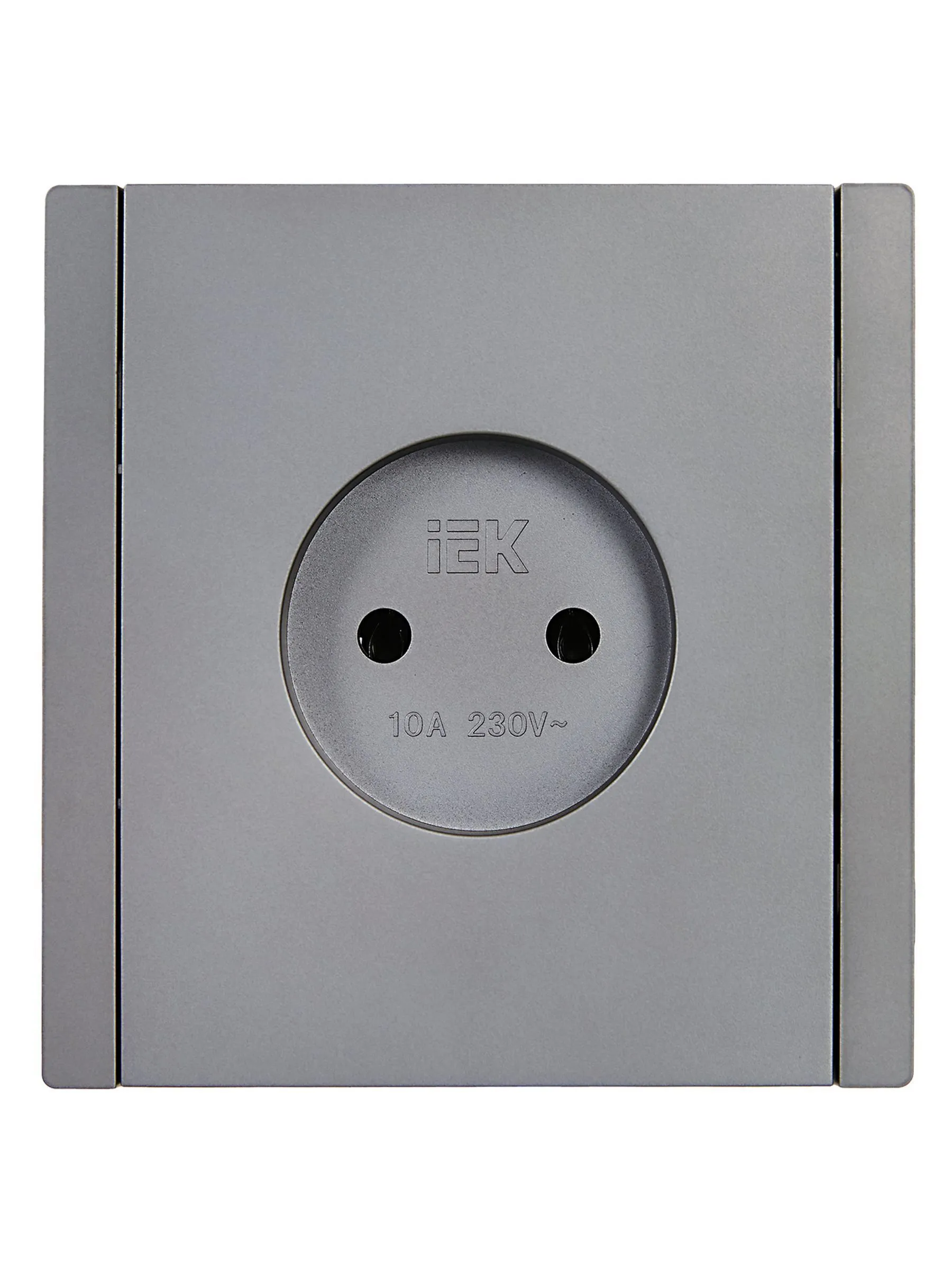 FORTE&PIANO Розетка 1-местная без заземления с защитными шторками винтовое крепление 10А FP517 сталь IEK - Фото 4