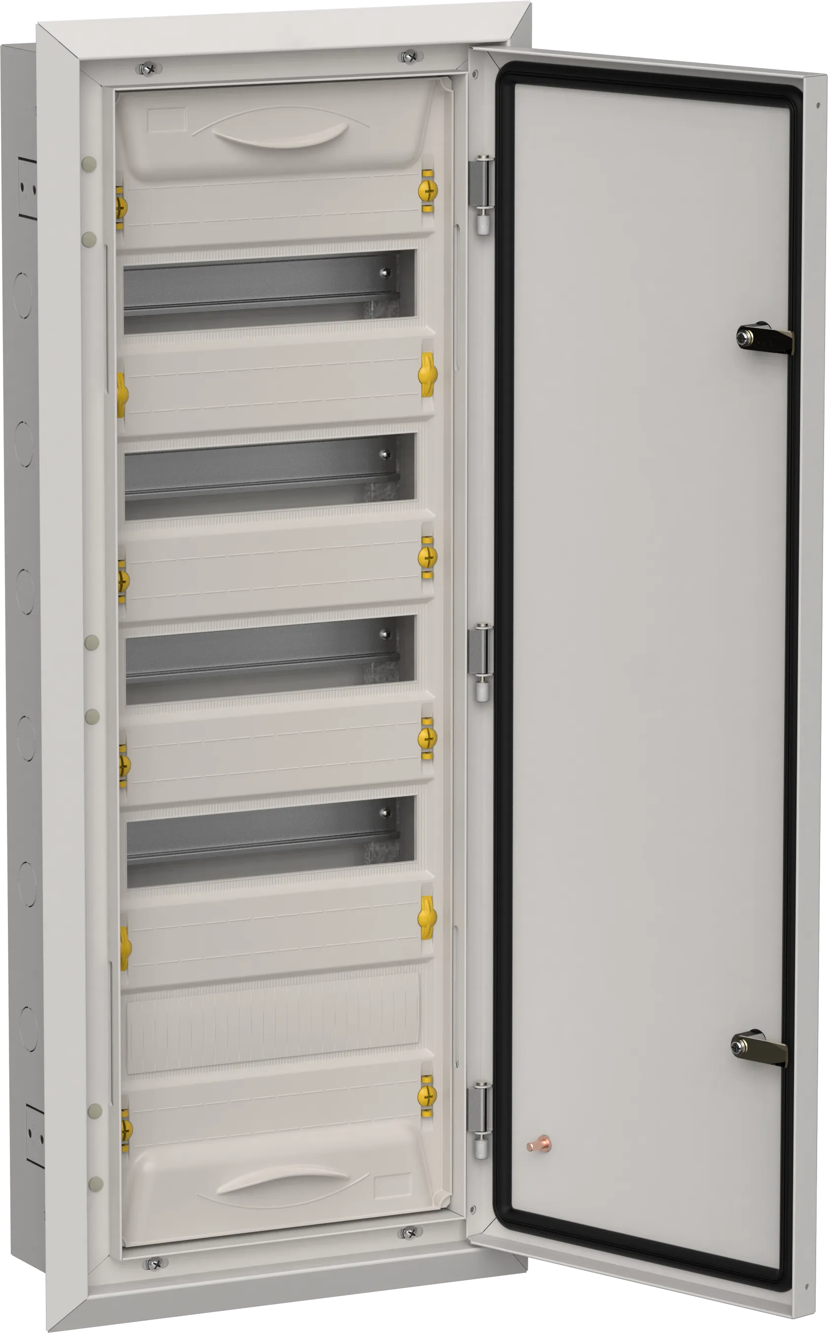 TITAN 5 Корпус металлический ЩРв-60 (1х60) 880х365х130мм IP31 серый (одна дверь) IEK