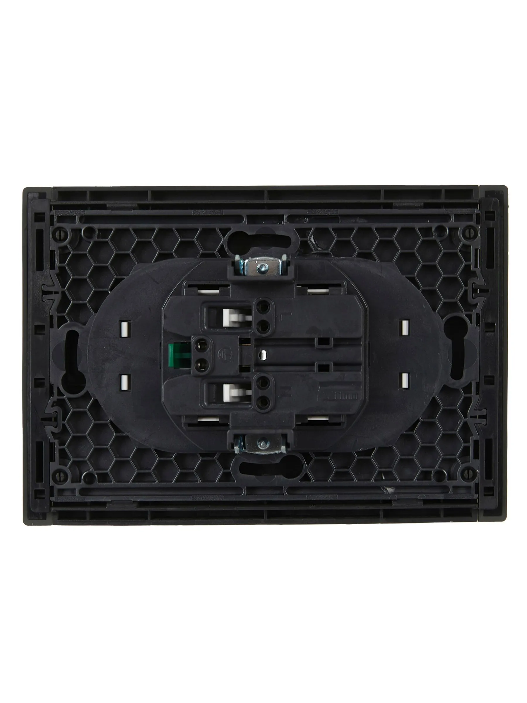 FORTE&PIANO Розетка 2-местная с заземлением с защитными шторками безвинтовое крепление 16А FP323 серый IEK - Фото 4