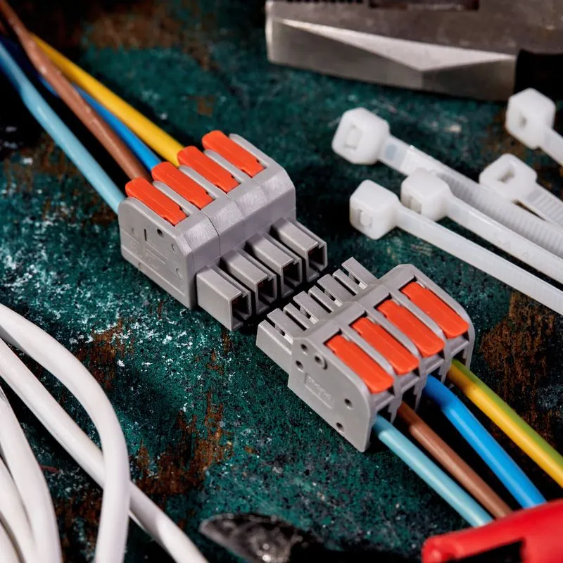 Клемма СМК 222-424R проходная разъемная 4 полюса серая 0,2-2,5/4мм² (20 шт/уп) REXANT - Фото 4