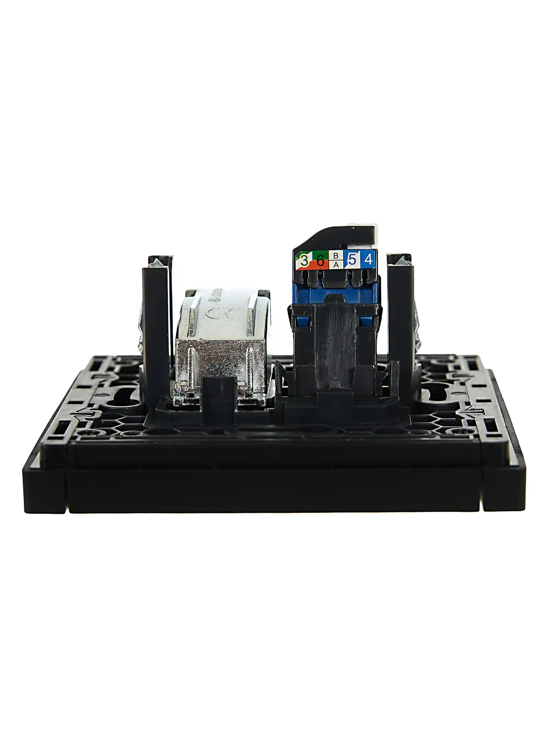 FORTE&PIANO Розетка двойная TV+RJ45 кат.6 FP137 черный IEK - Фото 4