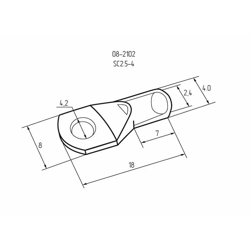 Наконечник кольцевой REXANT HK, ø3.5 мм, 2.5 мм², ТМЛ (DIN) 2.5-4 - Фото 2