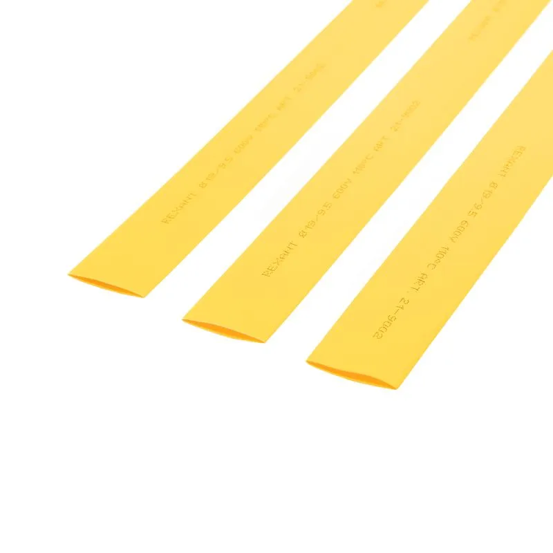 Трубка термоусаживаемая ТУТ нг 19,0/9,5мм, желтая, упаковка 10 шт. по 1м REXANT - Фото 3