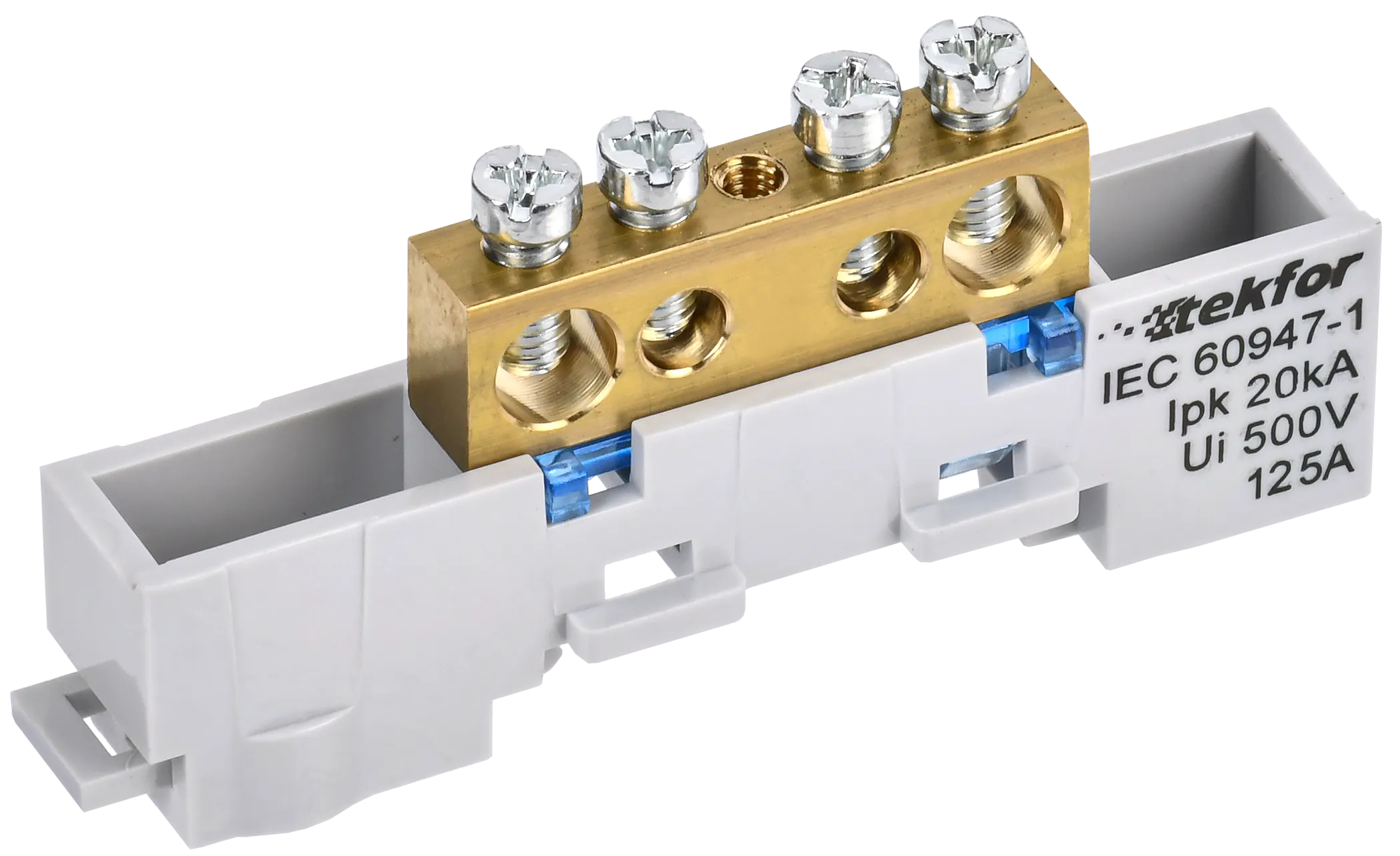 TEKFOR Шина N "ноль" неизолированная на универсальном держателе 8х12-4-С IEK