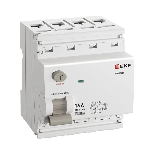 ВДТ ВД-100N 4P 16А 30мА A эл-мех 6кА PROXIMA EKF - Фото 2