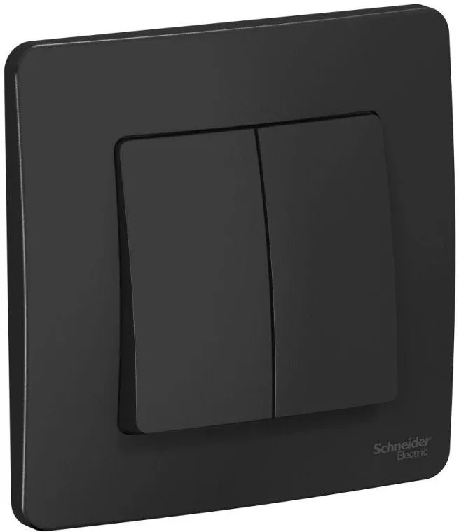 Выключатель 2-кл. СП Blanca 10А IP20 (сх. 5) 250В антрацит SE BLNVS010506