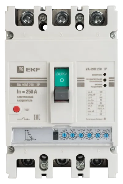 ВА-99М 250/250А 3P 50кА с электронным расцепителем EKF - Фото 2
