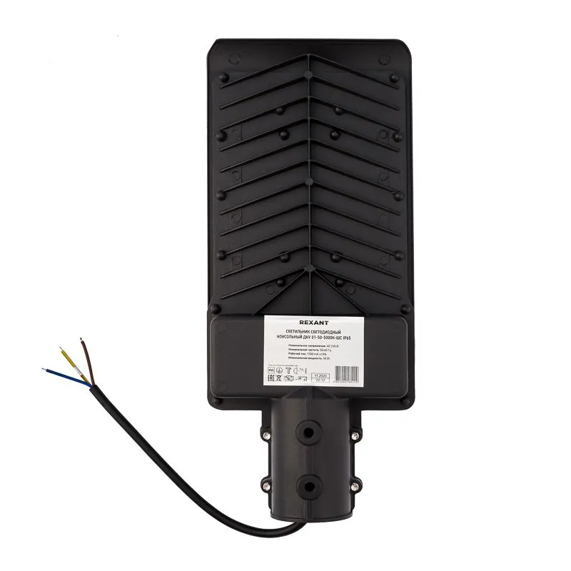 Светильник светодиодный консольный ДКУ-01 50Вт 5000К общего назначения IP65  5000Лм черный REXANT - Фото 4