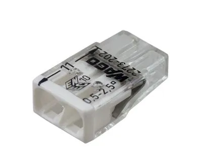 2273-202 Экспресс-клемма 2-проводная до 2,5 мм², (100 шт./уп.) WAGO 07-5131
